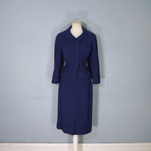 Load image into Gallery viewer, LATE 50s &quot;GAINSBOROUGH&quot; DARK NAVY BLUE FITTED SKIRT SUIT - S
