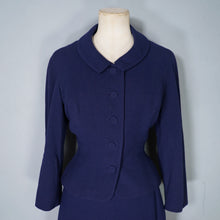 Load image into Gallery viewer, LATE 50s &quot;GAINSBOROUGH&quot; DARK NAVY BLUE FITTED SKIRT SUIT - S