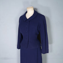 Load image into Gallery viewer, LATE 50s &quot;GAINSBOROUGH&quot; DARK NAVY BLUE FITTED SKIRT SUIT - S