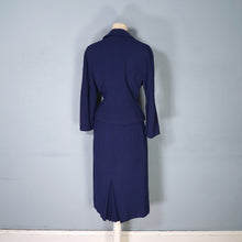 Load image into Gallery viewer, LATE 50s &quot;GAINSBOROUGH&quot; DARK NAVY BLUE FITTED SKIRT SUIT - S