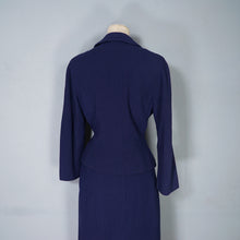 Load image into Gallery viewer, LATE 50s &quot;GAINSBOROUGH&quot; DARK NAVY BLUE FITTED SKIRT SUIT - S