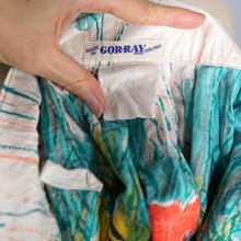Load image into Gallery viewer, 50s GOR-RAY COLOURFUL BUTTERFLY BORDR PRINT FULL COTTON SKIRT WITH BELT - 25&quot;