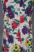 Load image into Gallery viewer, 50s COLOURFUL FLORAL JANTZEN INTERNATIOAL SET SWIMSUIT - M