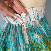Load image into Gallery viewer, 50s GOR-RAY COLOURFUL BUTTERFLY BORDR PRINT FULL COTTON SKIRT WITH BELT - 25&quot;