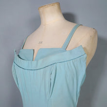 Load image into Gallery viewer, 50s PASTEL BLUE ROSE MARIE REID SCULTURAL SWIMSUIT - M