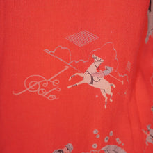 Load image into Gallery viewer, 70s ST CLAIR PARIS ART DECO LADY SPECTATOR NOVELTY PRINT SHIRT - S-M