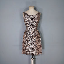 Load image into Gallery viewer, 60s SAMBO FASHIONS LEOPARD ANIMAL PRINT CORDUROY WIGGLE DRESS - XS-S