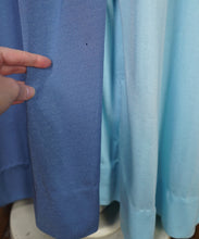 Load image into Gallery viewer, 70s "LUCILLE" TONETONE GREY AND BABY BLUE MAXI DRESS - S