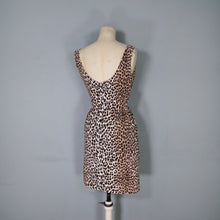 Load image into Gallery viewer, 60s SAMBO FASHIONS LEOPARD ANIMAL PRINT CORDUROY WIGGLE DRESS - XS-S