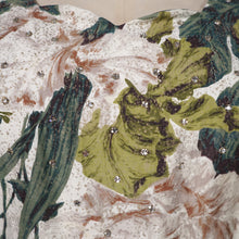 Load image into Gallery viewer, 50s SHAYNE OF MIAMI GREEN PAINTERLY FLORAL RHINESTONED DRESS XS-S