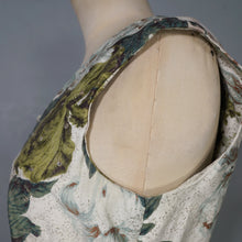 Load image into Gallery viewer, 50s SHAYNE OF MIAMI GREEN PAINTERLY FLORAL RHINESTONED DRESS XS-S