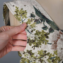 Load image into Gallery viewer, 50s SHAYNE OF MIAMI GREEN PAINTERLY FLORAL RHINESTONED DRESS XS-S
