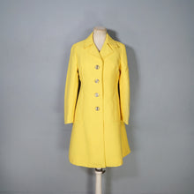Load image into Gallery viewer, 60s BRIGHEST SUNSHINE YELLOW PURE WOOL MOD MINI COAT - XS-S