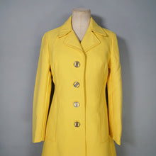 Load image into Gallery viewer, 60s BRIGHEST SUNSHINE YELLOW PURE WOOL MOD MINI COAT - XS-S