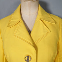 Load image into Gallery viewer, 60s BRIGHEST SUNSHINE YELLOW PURE WOOL MOD MINI COAT - XS-S