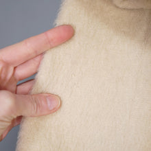 Load image into Gallery viewer, 60S LILLI ANN CREAM FUZZY MOHAIR WOOL SWING COAT WITH HUGE FUR COLLAR - M
