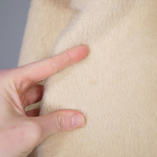 Load image into Gallery viewer, 60S LILLI ANN CREAM FUZZY MOHAIR WOOL SWING COAT WITH HUGE FUR COLLAR - M
