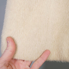 Load image into Gallery viewer, 60S LILLI ANN CREAM FUZZY MOHAIR WOOL SWING COAT WITH HUGE FUR COLLAR - M