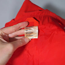 Load image into Gallery viewer, 70s LIGHTWEIGHT BRIGHT RED TRENCH COAT WITH BELT AND DAGGER COLLAR - XS-S