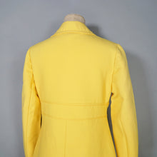 Load image into Gallery viewer, 60s BRIGHEST SUNSHINE YELLOW PURE WOOL MOD MINI COAT - XS-S