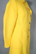 Load image into Gallery viewer, 60s BRIGHEST SUNSHINE YELLOW PURE WOOL MOD MINI COAT - XS-S