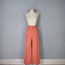 Load image into Gallery viewer, 70s JAEGER DUSKY PINK HIGH WAIST WIDE LEG TROUSERS - S