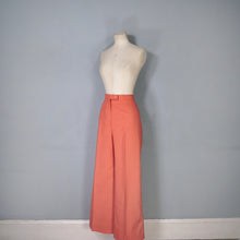 Load image into Gallery viewer, 70s JAEGER DUSKY PINK HIGH WAIST WIDE LEG TROUSERS - S