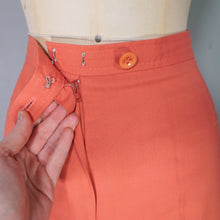Load image into Gallery viewer, 70s JAEGER DUSKY PINK HIGH WAIST WIDE LEG TROUSERS - S