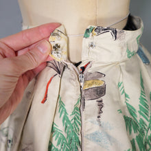 Load image into Gallery viewer, 50s NOVELTY PRINT FAIRYTALE BALL SCENE AND MUSICIANS COTTON FULL SKIRT - 26"