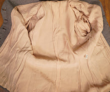 Load image into Gallery viewer, 40s CC41 UTILITY BROWN CORDUROY AND PATTERNED WOOL FITTED SKIRT SUIT - S