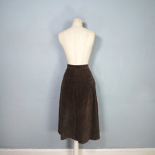 Load image into Gallery viewer, 40s CC41 UTILITY BROWN CORDUROY AND PATTERNED WOOL FITTED SKIRT SUIT - S