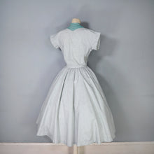 Load image into Gallery viewer, 50s GREEN STRIPED HORROCKSES FASHIONS FULL SKIRTED COTTON DRESS - S