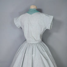 Load image into Gallery viewer, 50s GREEN STRIPED HORROCKSES FASHIONS FULL SKIRTED COTTON DRESS - S
