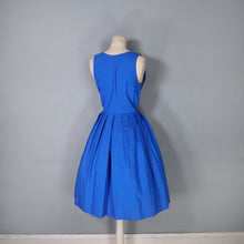 Load image into Gallery viewer, 70s BOLD BLUE BAVARIAN / TRACHTEN DIRNDL CORSET DRESS - S