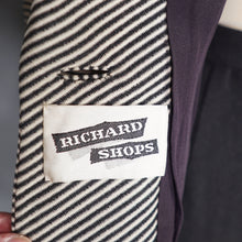Load image into Gallery viewer, 50s 60s MORNESSA BLACK AND WHITE STRIPED 2 PIECE SKIRT SUIT - XS-S
