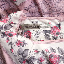 Load image into Gallery viewer, 50s SPECTACULAR PINK HORROCKSES FULL SKIRTED ROSE PRINT DRESS - XS-S
