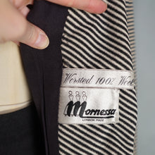 Load image into Gallery viewer, 50s 60s MORNESSA BLACK AND WHITE STRIPED 2 PIECE SKIRT SUIT - XS-S