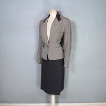 Load image into Gallery viewer, 50s 60s MORNESSA BLACK AND WHITE STRIPED 2 PIECE SKIRT SUIT - XS-S