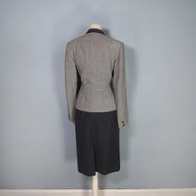 Load image into Gallery viewer, 50s 60s MORNESSA BLACK AND WHITE STRIPED 2 PIECE SKIRT SUIT - XS-S