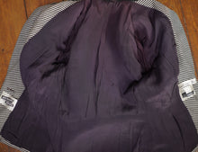 Load image into Gallery viewer, 50s 60s MORNESSA BLACK AND WHITE STRIPED 2 PIECE SKIRT SUIT - XS-S