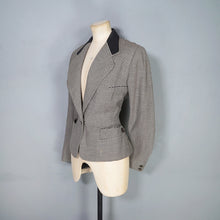 Load image into Gallery viewer, 50s 60s MORNESSA BLACK AND WHITE STRIPED 2 PIECE SKIRT SUIT - XS-S