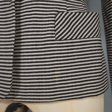 Load image into Gallery viewer, 50s 60s MORNESSA BLACK AND WHITE STRIPED 2 PIECE SKIRT SUIT - XS-S
