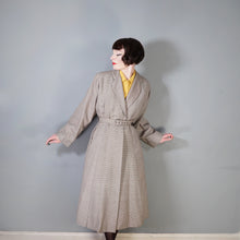Load image into Gallery viewer, 50s MARLBECK MODEL BELTED BROWN PATTERNED WOOL AUTUMN COAT - S