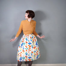Load image into Gallery viewer, HANDMADE 60s BRIGHT COLOURED CHERRY NOVELTY PRINT COTTON SKIRT  27-28"-