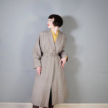 Load image into Gallery viewer, 50s MARLBECK MODEL BELTED BROWN PATTERNED WOOL AUTUMN COAT - S