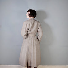 Load image into Gallery viewer, 50s MARLBECK MODEL BELTED BROWN PATTERNED WOOL AUTUMN COAT - S