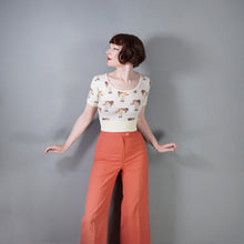 Load image into Gallery viewer, 70s JAEGER DUSKY PINK HIGH WAIST WIDE LEG TROUSERS - S