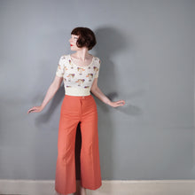 Load image into Gallery viewer, 70s JAEGER DUSKY PINK HIGH WAIST WIDE LEG TROUSERS - S