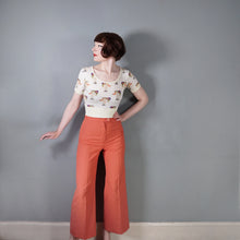 Load image into Gallery viewer, 70s JAEGER DUSKY PINK HIGH WAIST WIDE LEG TROUSERS - S