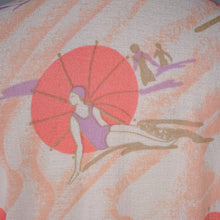 Load image into Gallery viewer, 70s "TRISSI" SOFT PEACH AND PINK ART DECO BATHER NOVELTY SHIRT - S